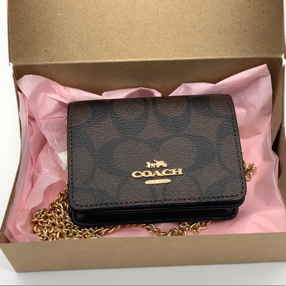 Coach mini card case on chain - Picture 2 of 7